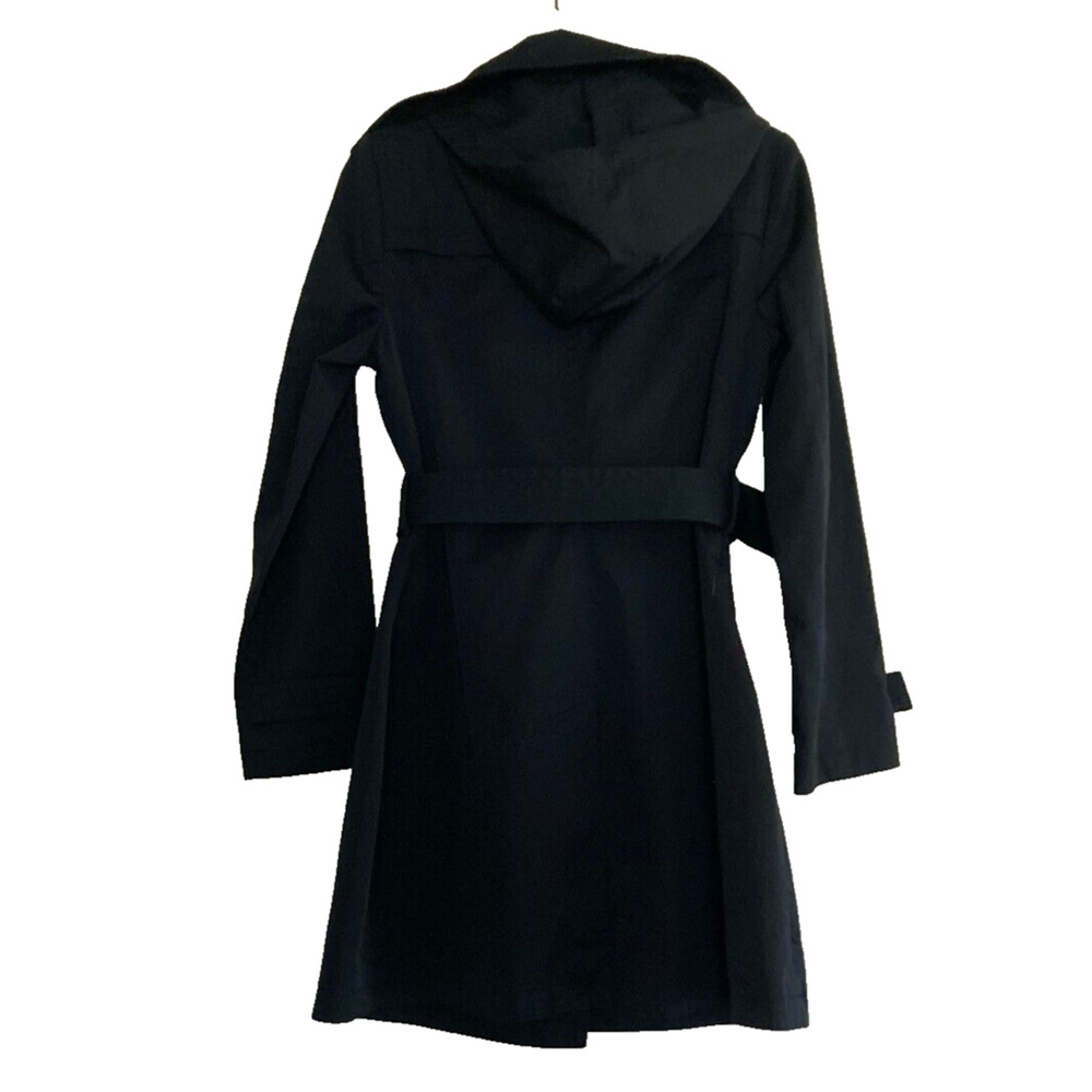 Michael Kors Trench Coat Navy Women S Hooded Quie… - image 2